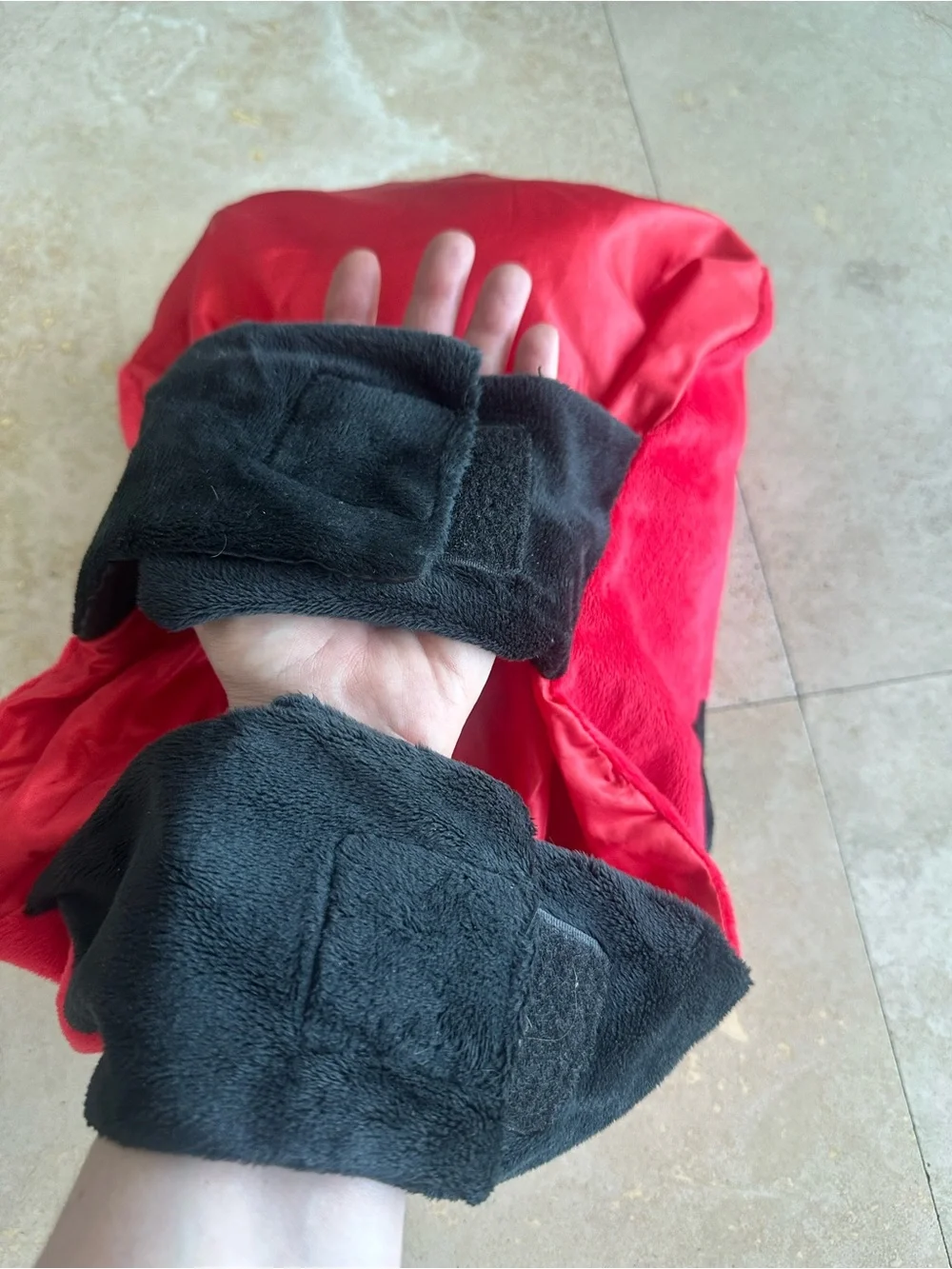 Red and Black Plush Ladybug Dog costume